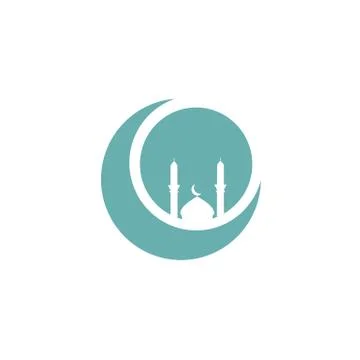 Mosque Logo Template Design Vector, White background, Modern Mosque icon illu Stock Illustration