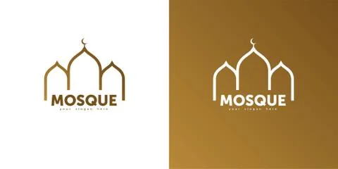 Mosque Logo Template Design Vector, Emblem, Design Concept, Creative Symbol Stock Illustration