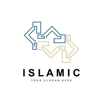 Mosque Logo, Vector Islamic, Islamic Day Ramadan Design, Eid Eid, And Eidul.. Stock Illustration