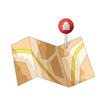 Mosque map illustration Stock Illustration