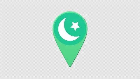 Mosque Map Pin Location Icon Stockbeeldmateriaal 344331490