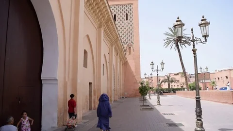 Mosque in Marrakesh, Morocco Stock Footage 85044027