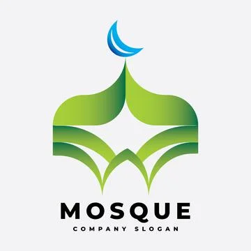 Mosque Minar - Islamic Architecture Logo Stock Illustration