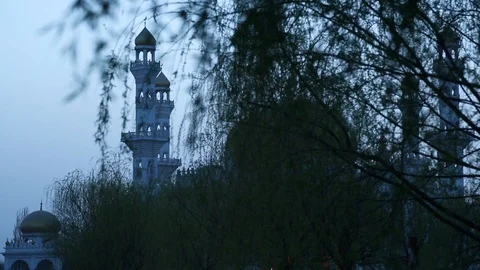 Mosque minaret at dusk Vídeos de archivo 88336219