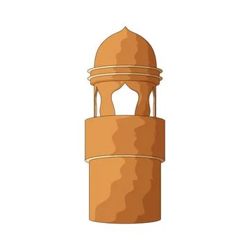 Mosque minaret illustration Stock Illustration