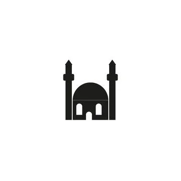 Mosque. monochrome icon Stock Illustration