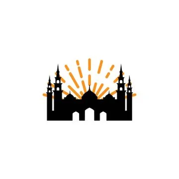 Mosque Moslem vector Illustration design template Illustrazione stock