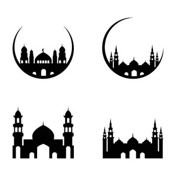 Mosque Moslem vector Illustration design template Illustrazione stock