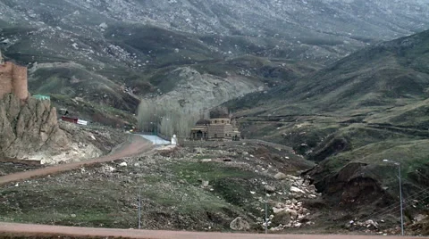 Mosque in The Mountain Stock Footage 46089466