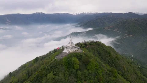 Mosque On The Mountain Peak Stock-Footage 332544258