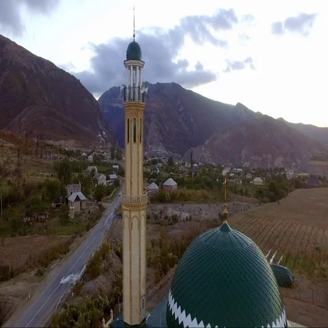 Mosque in mountains 스톡 동영상 69550763