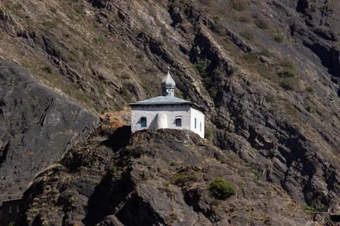 Mosque in the mountains Stock Photos