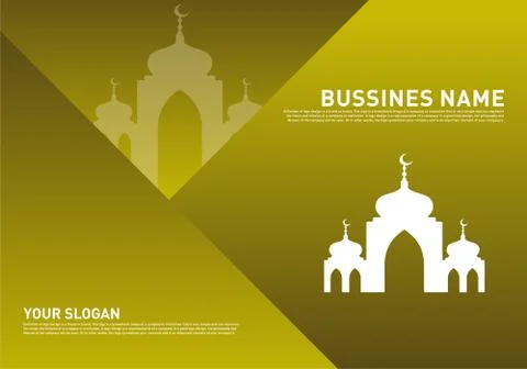 Mosque Muslim Icon Simple Background vector Illustration design template. Eid Stock Illustration