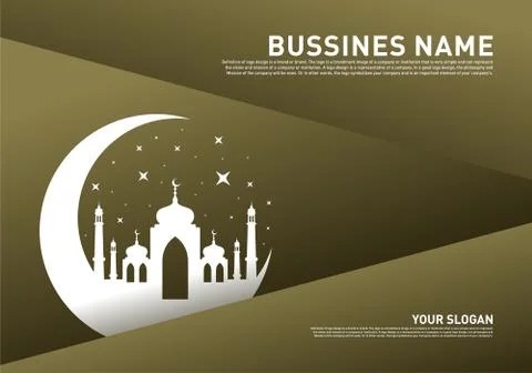 Mosque Muslim Icon Simple Background vector Illustration design template. Eid Stock Illustration