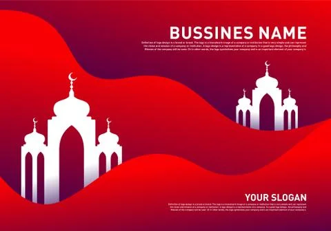 Mosque Muslim Icon Simple Background vector Illustration design template. Eid Stock Illustration