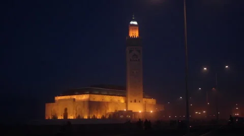 Mosque at night Stock Footage 40005956