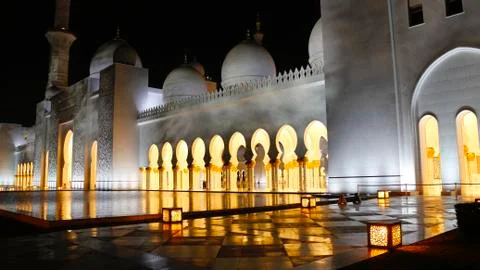 Mosque at night Stock Photos