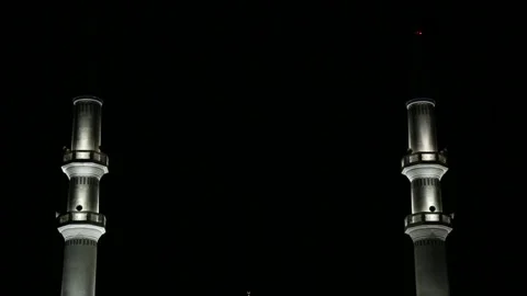 Mosque at night - top to bottom shot 库存影片 300393109