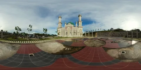 Mosque in North Sumatra. Indonesia. 360-Degree view. Stock Footage 222961216