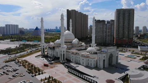 Mosque in Nur-Sultan. Stock Footage 156190759