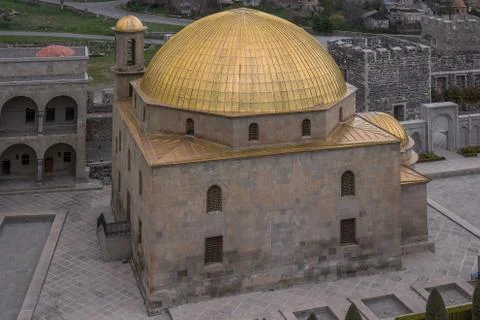 Mosque in oriental complex of rabati castle Stock Photos