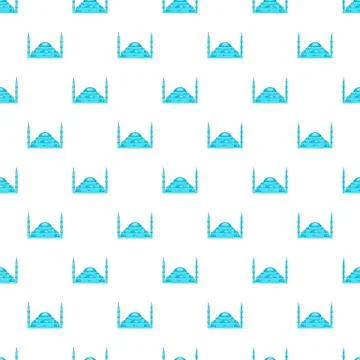 Mosque pattern, cartoon style Stock Illustration
