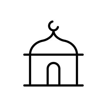 Mosque Ramadan icon. Simple line vector elements of islam icons for ui and ux Stock Illustration