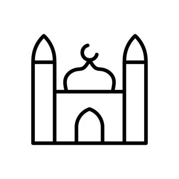 Mosque Ramadan icon. Simple line vector elements of islam icons for ui and ux 스톡 일러스트