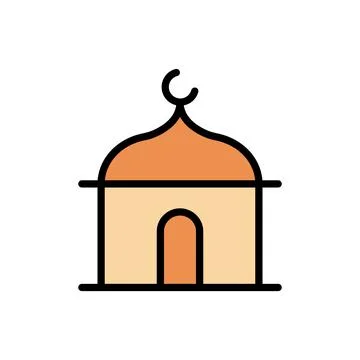 Mosque Ramadan icon. Simple outline color vector elements of islam icons for ui イラスト素材