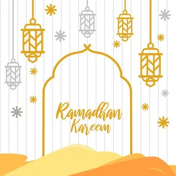 Mosque Ramadan Kareem Stock Illustration