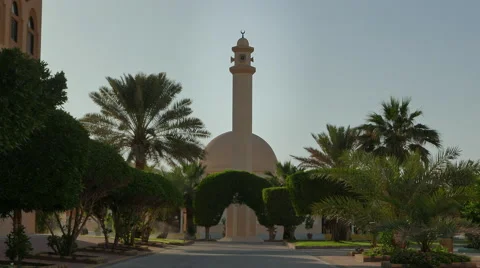 Mosque with sand dunes in background (Middle East) Video stock 45286983