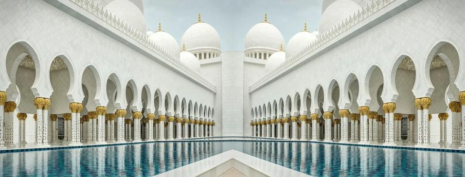 Mosque of Sheikh Zayed in UAE. Fotos Stock