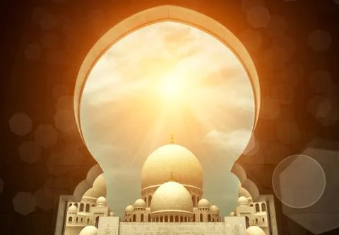 Mosque of Sheikh Zayed in UAE. Stock Photos