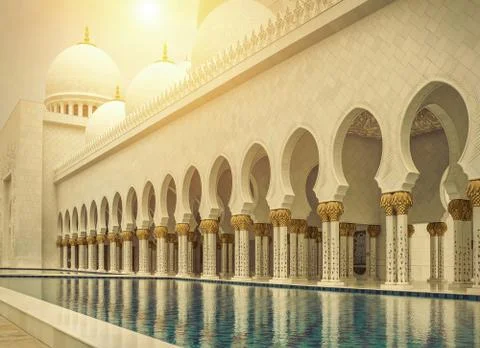 Mosque of Sheikh Zayed in UAE. Stock Photos