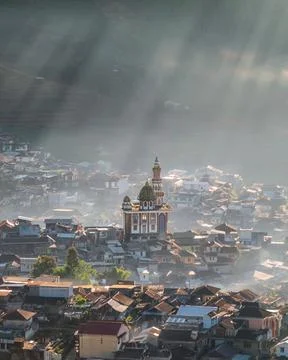 The mosque shines with sunlight Stock Photos
