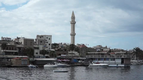 Mosque in Sidon in Lebanon 스톡 동영상 296442586