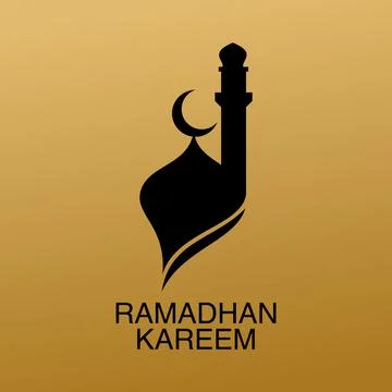 Mosque silhouette concept. Suitable for Ramadan celebration Stock Illustration