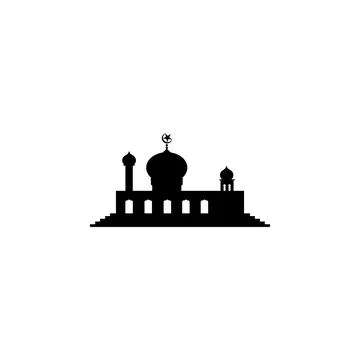 Mosque Silhouette, Flat Style Illustrazione stock