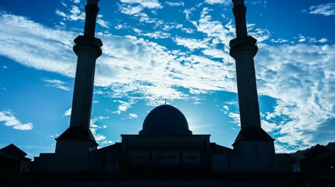 Mosque Silhouette 스톡 동영상 33696236