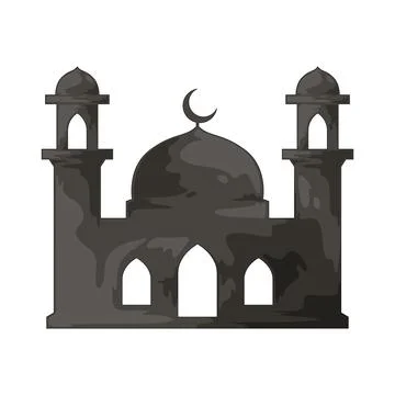 Mosque silhouette illustration Stock Illustration