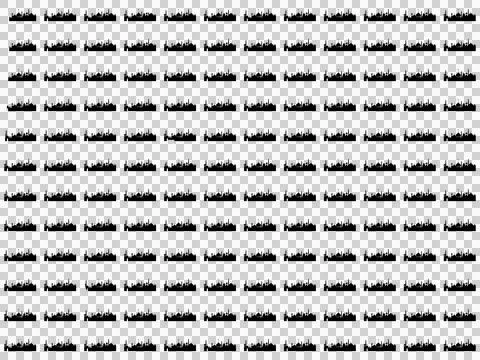 Mosque silhouette illustration repeating pattern transparent PNG format Stock Illustration