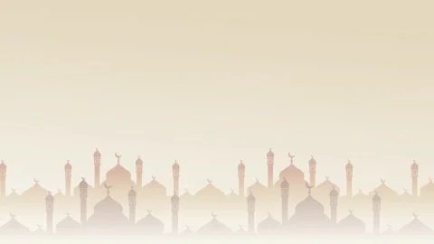 Mosque silhouette invinity loop moving background 4k animation 스톡 동영상 172255948