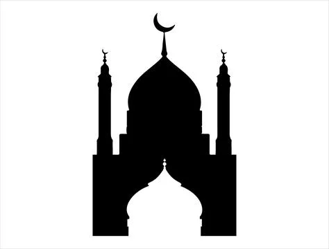 Mosque silhouette vector art Stock Illustration