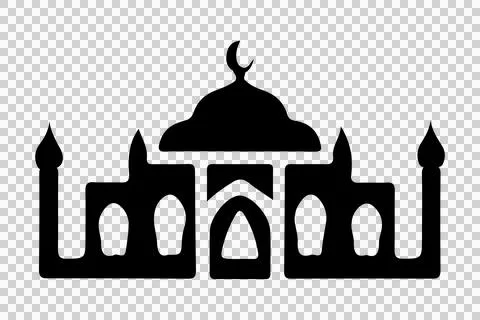 Mosque silhouette vector icon design Stock Illustration