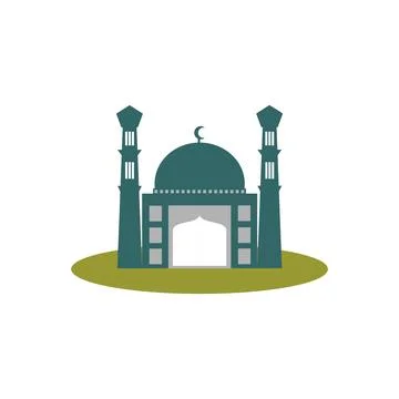Mosque simple isolated flat illustration Stock Illustration