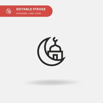 Mosque Simple vector icon. Illustration symbol design template for web mobile Illustrazione stock
