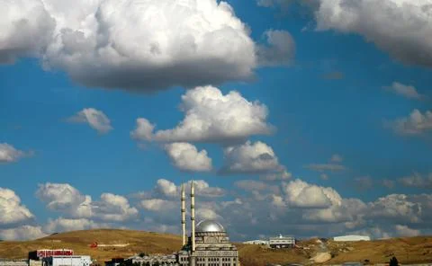 Mosque on sky Stock Photos
