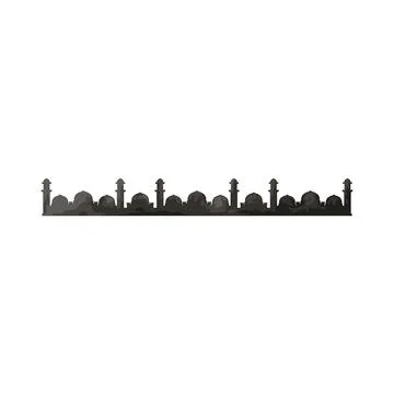 Mosque skyline illustration Stock Illustration