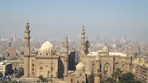The Mosque Sultan Hassan in Cairo, Egypt Stock Footage 129467490