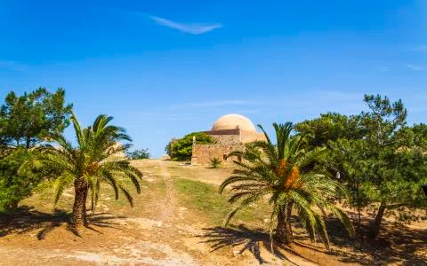 The Mosque of Sultan Ibrahim within the Fortezza, castle, Rethymnon Foto stock